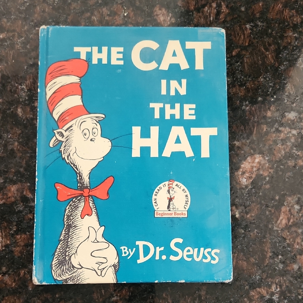 Vintage 1957 First Edition Dr. Seuss The Cat in the Hat Book Hard Back
